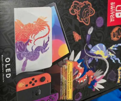 LIMITED Nintendo Switch Scarlet & Violet oled + case, View more