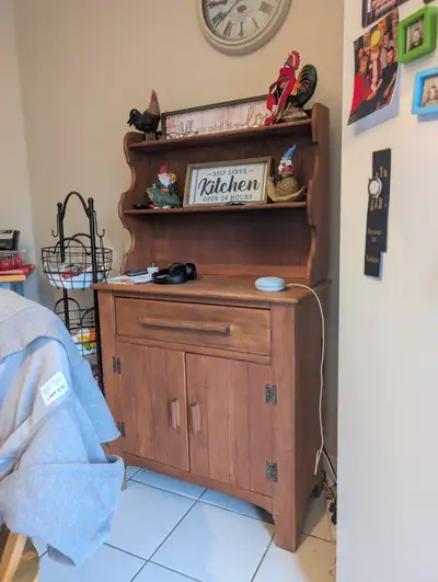 Rustic Solid Wood Kitchen Hutch / Cabinet, View more