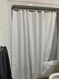 Bathtub curtain, liner, rod and rings