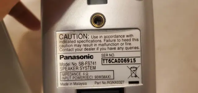 Panasonic SB-FS741 Satellite Bookshelf Speakers in Speakers in Mississauga / Peel Region - Image 7