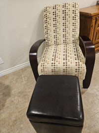 Chair and footstool