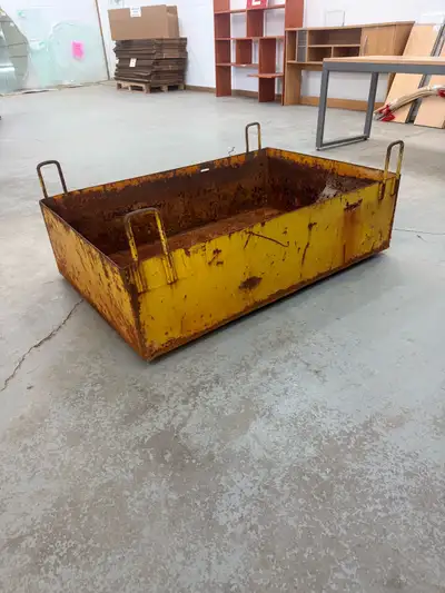 Vintage Industrial Steel Factory Bin 45”Lx30.25”Wx13.5”D, View more