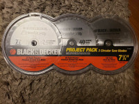 Black&decker piranha 7.25" 3pc saw blade set
