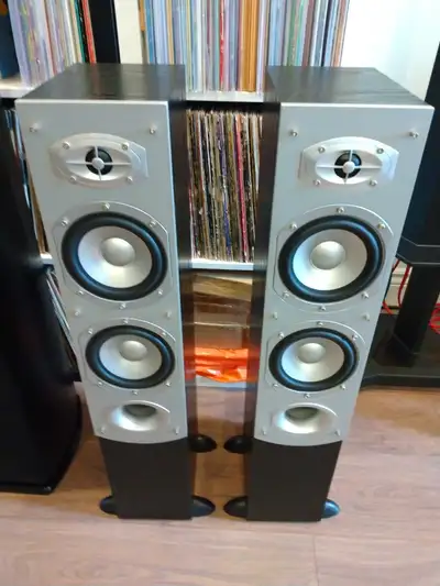 Set of Precision Acoustics Speakers. Mint condition and look Brand New!! Only used a few times. Dual...