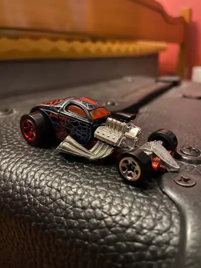 Hot Wheels Black and Red Spider 1/4 Mile Coup 2002, View more