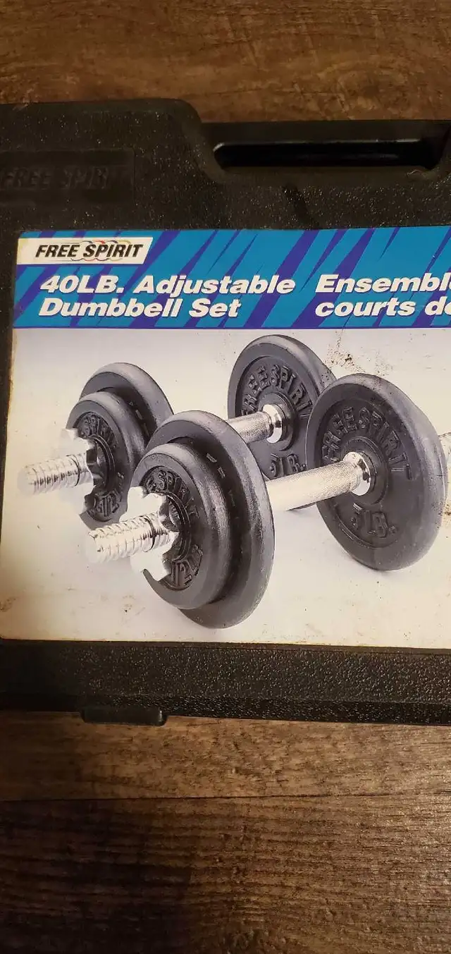 40lbs Adjustable Dumbbell set in Exercise Equipment in Barrie - Image 3