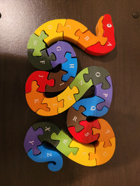 Puzzle Alphabet Snake for Children