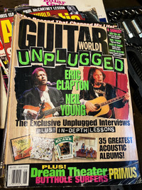 Stack of Vintage Guitar / Music Magazines