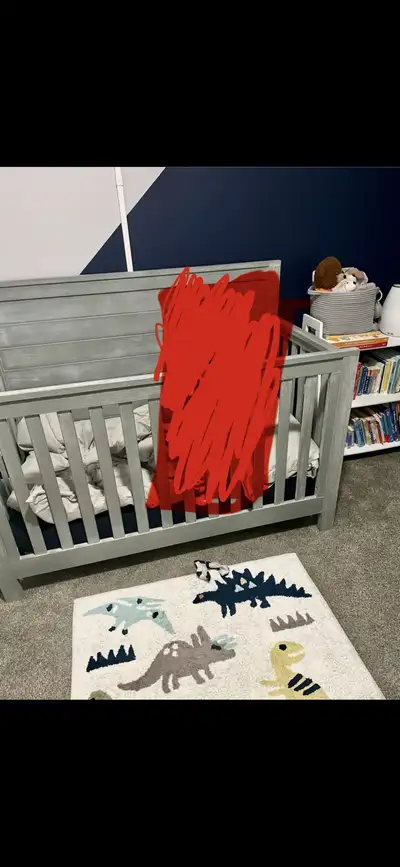 4 in 1 crib set + dresser with change pad, View more