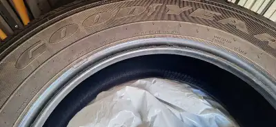 Used Goodyear assurance, still have a couple seasons wear left in them