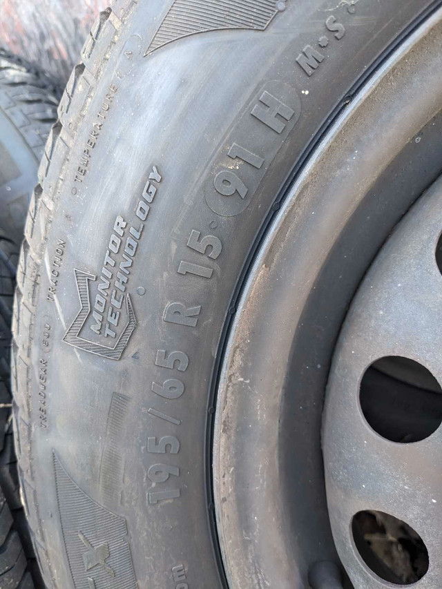 All season tires on steel rims, set of 4 in Tires & Rims in Brantford - Image 2
