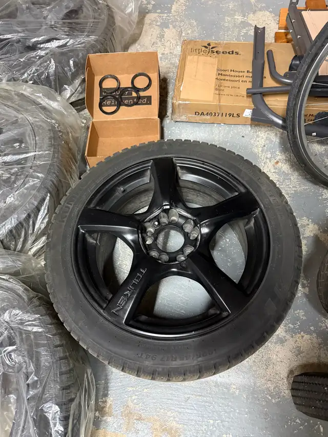 TOUREN RIMS with SNOW TIRES in Tires & Rims in Mississauga / Peel Region - Image 2