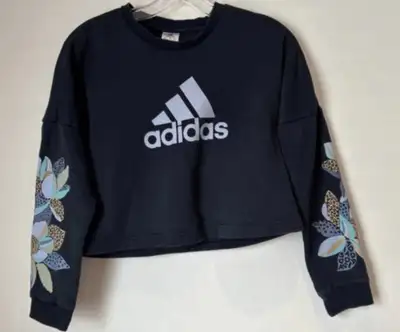 adidas ladies, crop top sweater, size medium, View more