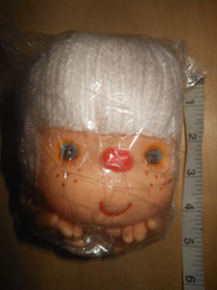 Craft Doll Head with Hands white Hair