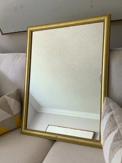 MIRROR GOLD FRAMED 24 1/2” x 30 1/2”, View more