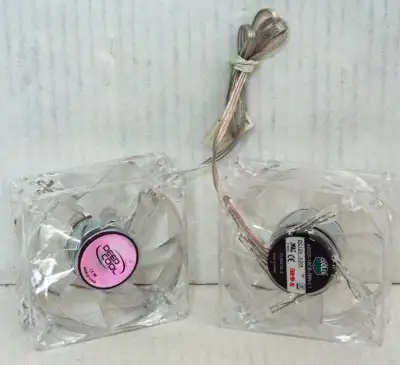 Cool Master 80mm PC fan (2pcs) with blue light, View more