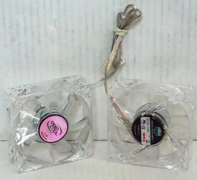 Cool Master 80mm PC fan (2pcs) with blue light in Other in Markham / York Region - Image 2