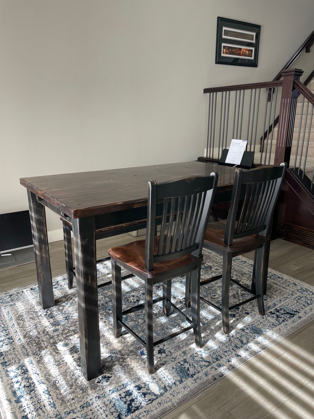 Solid wood Dining table - sits 4-8  in Dining Tables & Sets in La Ronge