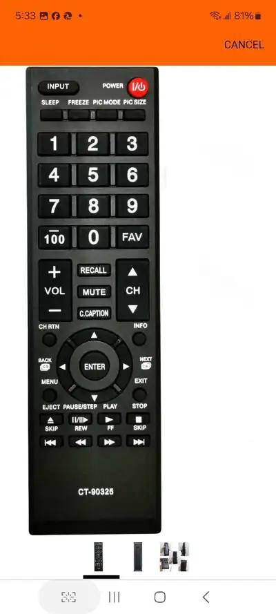 Universal Remote Control for Toshiba TVs Replacement Remote for , View more
