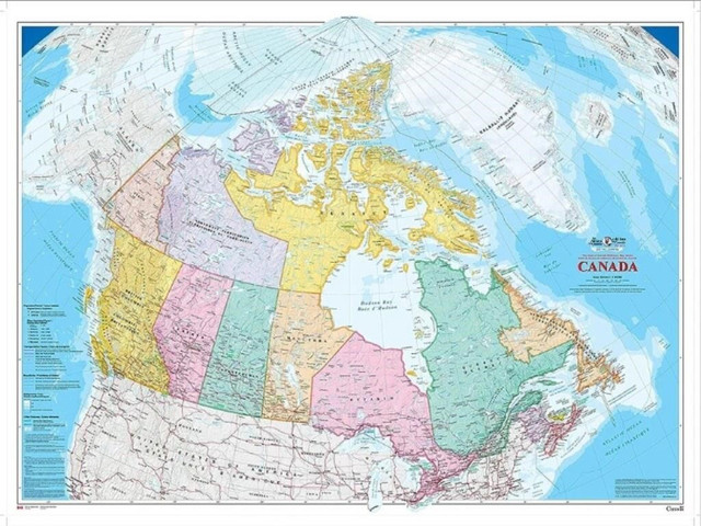 Canada Wall Map (5x4") - Bilingual - Atlas of Canada in Arts & Collectibles in Mississauga / Peel Region - Image 2