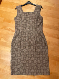 Ladies Designer Sleeveless Dress NEW!  Size 10 Mixed Beige Tones