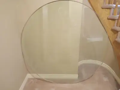 57" Round Glass Tabletop - Good Condition, View more