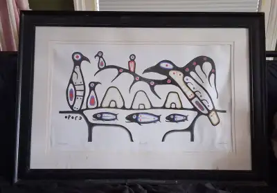 Condition Used - Fair This Beautiful Print By the late Christian Morrisseau Is signed NAC 79/950 Rea...