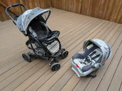 Graco Stroller with car seat and base - $70, View more