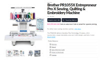 Embroidery Machine 10 Needle PR1055X Entrepreneur Pro X
