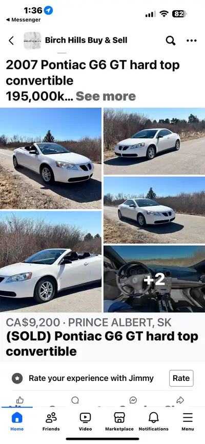 Hard top convertible, press button. Works beautifully. Rear view camera. Leather seats. The transmis...