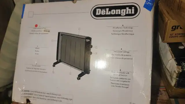 DeLonghi Mica Panel Space Heater, 1500W Quiet Electric  in General Electronics in Oshawa / Durham Region - Image 4