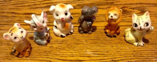 VINTAGE 6 FIGURINES D'ANIMAUX EN PORCELAINE MADE IN JAPAN in Arts & Collectibles in Gatineau - Image 2