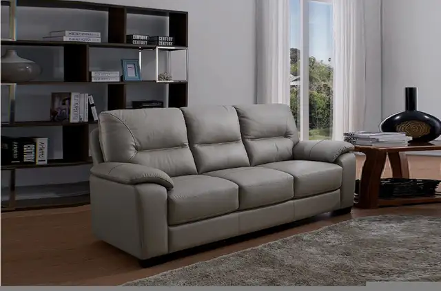 Genuine Top Grain Real Leather Sofa in Couches & Futons in Vancouver - Image 3