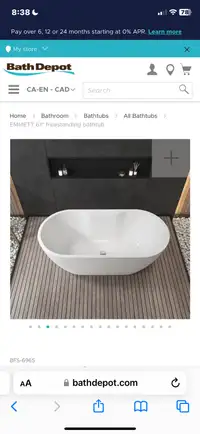 Freestanding Bathtub- Brand New