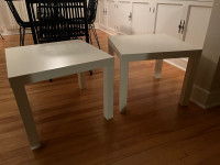 Pair of IKEA square end tables