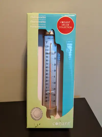 Indoor/Outdoor 7" Garden Thermometer (Satin Nickel)