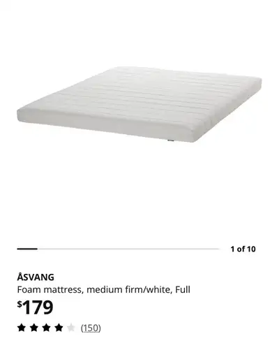 IKEA ÅSVANG Foam Mattress – Full Size, View more