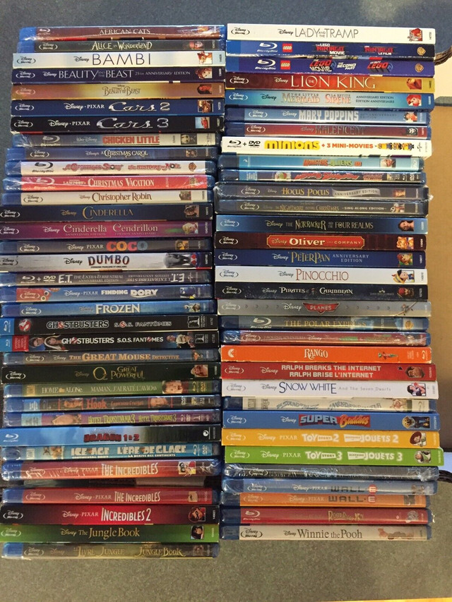 Huge lot of Brand New Sealed Disney blurays cars Cinderella in CDs, DVDs & Blu-ray in Calgary