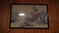 chinese sewing silk painting