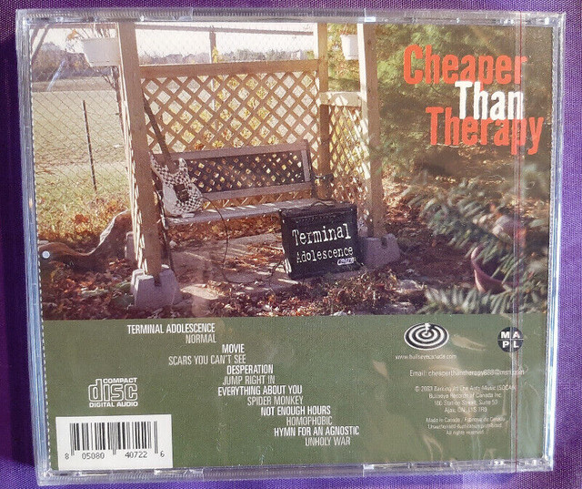 Cheaper Than Therapy- Terminal Adolescence CD in CDs, DVDs & Blu-ray in Oshawa / Durham Region - Image 2