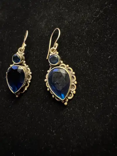 Iolite earrings fold sepatatley, View more