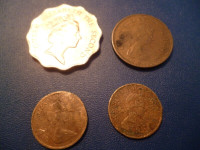Hong Kong coin lot x 4 - 1988 $2, 1980 50 cent, 1982 10 cent x 2