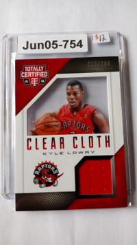 2014-15 Totally Certified Clear Cloth Jersey Red /299 Kyle Lowry