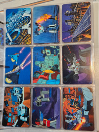 Vintage 1985 Hasbro Transformers Trading Card Lot