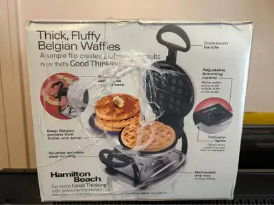 Belgian Style Flip Waffle Maker MODEL: 26010C, View more
