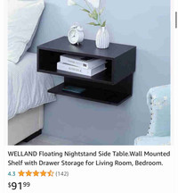 Floating Nightstand Side Table