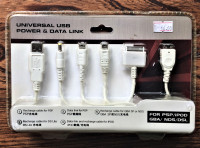 NEW SEALED 5-in-1 USB Power + Data Cable for PSP, GBA,DS,DS LITE