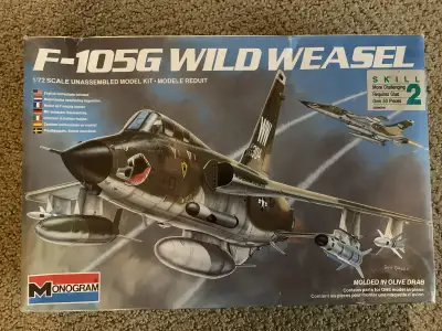 Monogram 1:72 Scale F-105F/G Wild Weasel Plastic Model Kit, View more