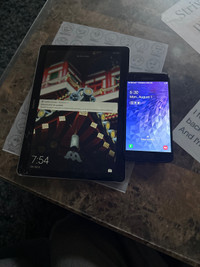 Huawei tablet and Samsung phone for sale