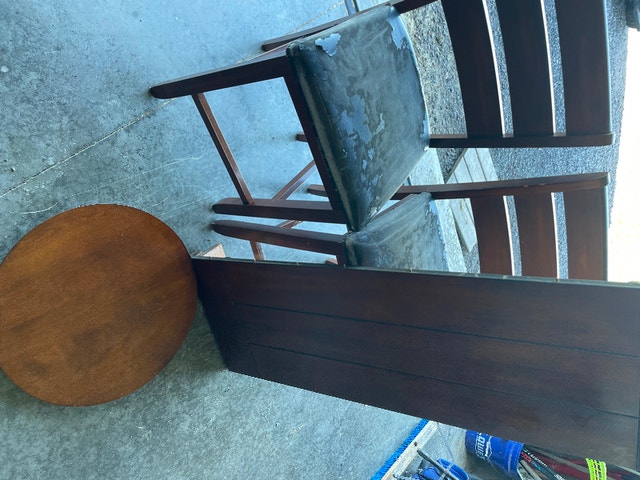 Ashley bar height kitchen table, 6 chairs, leaf and lazy susan Dining